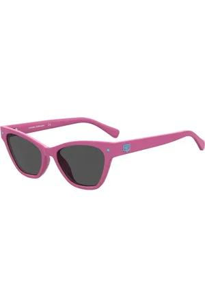 Chiara Ferragni Tilbehør, Dame, Lyserød, 52 MM, Rosa stel solbriller med grå linser