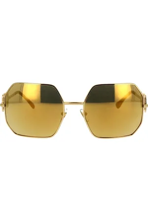 VERSACE Tilbehør, unisex, Gul, 58 MM, Unikke uregelmæssige solbriller med Medusa-logo