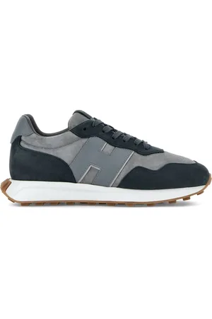 Hogan Sko, Herre, Blå, 43 1/2 EU, Blå Ruskind Sneakers med Memory Foam