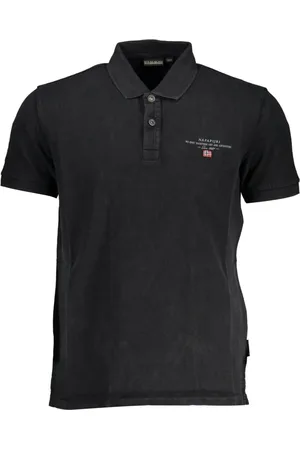 Napapijri Top, Herre, Sort, XL, Bomuld, Klassisk Sort Broderet Poloshirt