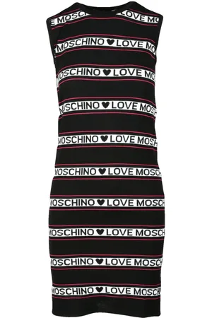 Moschino Kjole, Dame, Sort, 2XS, Polyester, Kvinders Kjole i Viskose Polyester Blanding