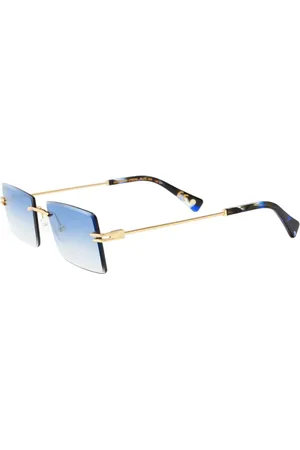 Polar Tilbehør, unisex, Gul, 57 MM, Uld, Guld Solbriller Blå Gradient Linser