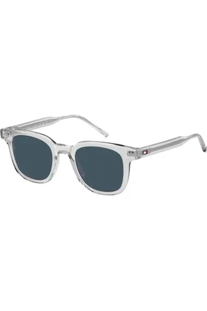 Tommy Hilfiger Tilbehør, Herre, Hvid, 48 MM, Blå Transparente Solbriller TH 2126/S