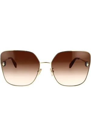 Bvlgari Tilbehør, unisex, Gul, 62 MM, Tyl, Butterfly Style Solbriller med Slange Detaljer