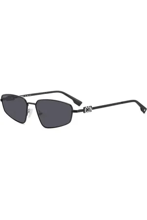 Dsquared2 Tilbehør, unisex, Sort, 60 MM, Ikoniske solbriller med ahornblad detalje