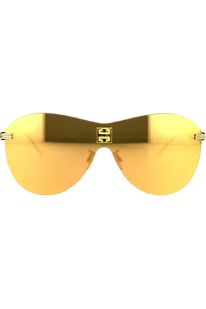 Givenchy Tilbehør, unisex, Gul, ONE SIZE, Uld, Moderne solbriller med metalliske accenter