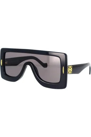 Loewe Tilbehør, unisex, Sort, ONE SIZE, Uld, Chunky Anagram Solbriller Elegant Maskeform