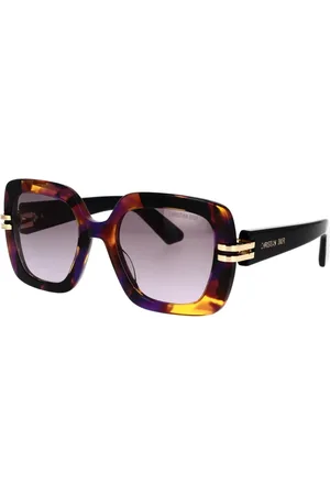 Dior Tilbehør, unisex, Flerfarvet, 52 MM, Uld, Firkantede solbriller med multifarvet stel
