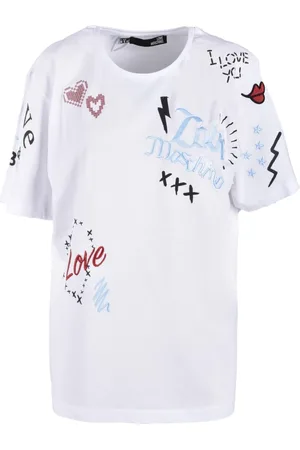 Moschino Top, Dame, Hvid, S, Bomuld, Tshirt