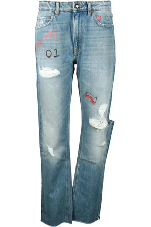 SEMICOUTURE Jeans, Dame, Blå, W28, Bomuld, Jeans
