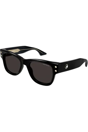 Montblanc Tilbehør, Dame, Sort, 54 MM, Uld, Stilfulde solbriller