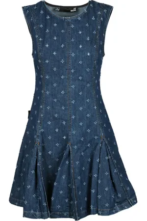 Moschino Kjole, Dame, Blå, XS, Bomuld, Dametøj