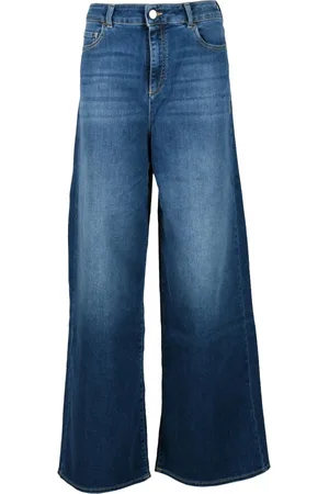 Emporio Armani Jeans, Dame, Blå, W28, Bomuld, Stilfulde Jeans med Bomuldsblanding