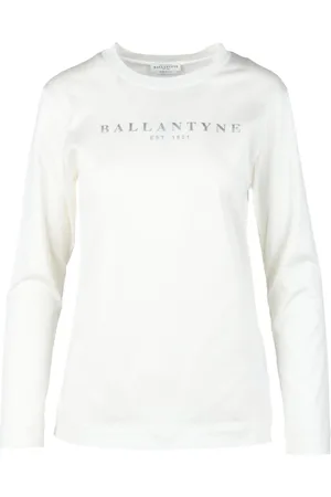 BALLANTYNE Top, Dame, Hvid, S, Bomuld, Tshirt