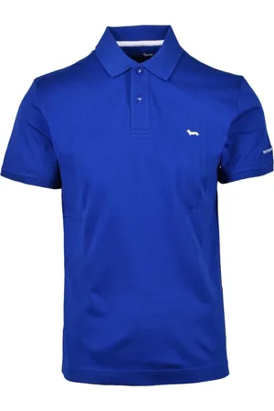 HARMONT&BLAINE Top, Herre, Blå, S, Bomuld, Polo