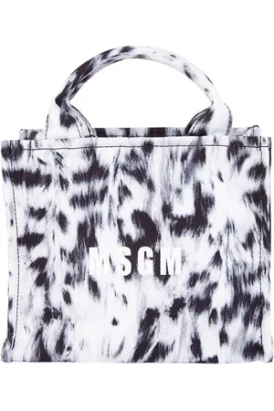 Msgm Taske, Dame, Hvid, ONE SIZE, Dekorativt Logo Mini Tote Taske