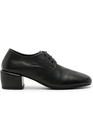 MARSÈLL Sko, Dame, Sort, 37 1/2 EU, Sort Almond-Toe Snøresko Oxford Sko