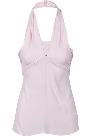 SEMICOUTURE Top, Dame, Lyserød, M, Silkeblandet Ærmeløs Top