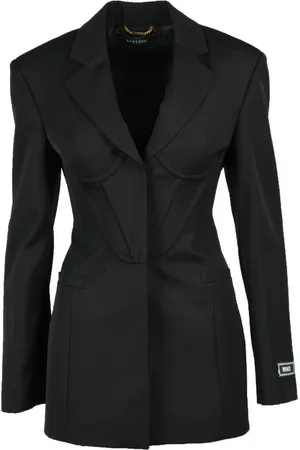 VERSACE Jakke, Dame, Sort, XS, Uld, Jakke