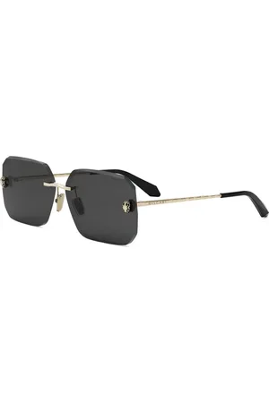 Bvlgari Tilbehør, unisex, Gul, 62 MM, Uld, Stilfulde solbriller med lys guldramme