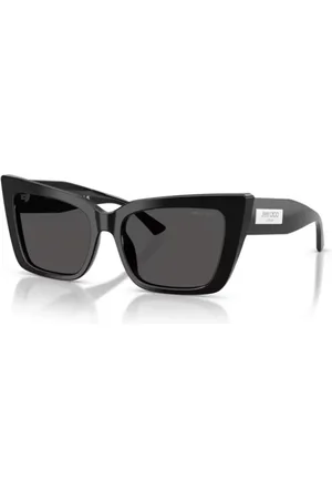 Jimmy Choo Tilbehør, Dame, Sort, 54 MM, Sommerfugl Stil Solbriller Sort Blank