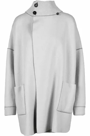 LE TRICOT PERUGIA Strik, Dame, Grå, M, Uld, Frakke