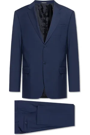 Emporio Armani Jakkesæt, Herre, Blå, L, Uld, Ulddragt