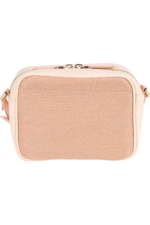 Fabiana Filippi Taske, Dame, Lyserød, ONE SIZE, Læder, Læder Crossbody Taske med Lynlås Lukning