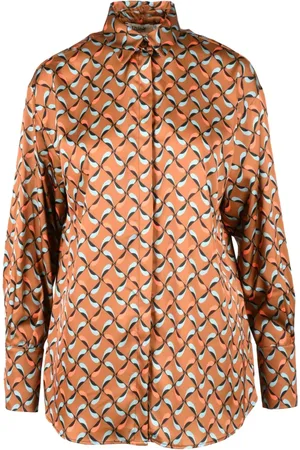 Think! Bluser & Skjorter, Dame, Brun, M, Polyester, Polyester Skjorte