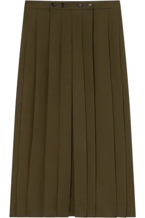 Pinko Nederdel, Dame, Grøn, XS, Plisseret Maxinederdel