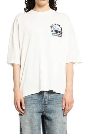 Represent Top, Herre, Hvid, M, Uld, Skygge Logo Print Oversized T-Shirt