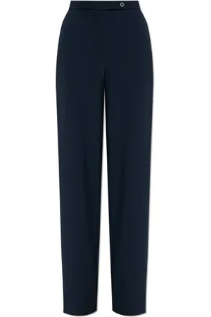 Emporio Armani Bukser, Dame, Blå, XS, Polyester, Bredbenede bukser