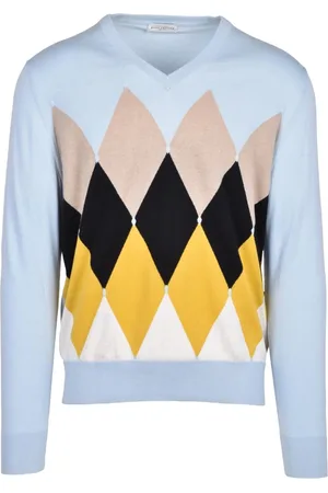 BALLANTYNE Strik, Herre, Flerfarvet, XL, Bomuld, Bomuld Cashmere Sweater