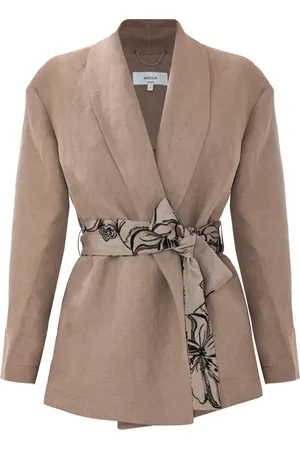 Kocca Jakke, Dame, , M, Broderet Blomstret Kimono Jakke