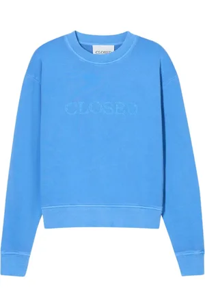 Closed Sweathshirts & Hoodies, Dame, Blå, L, Logo Crewneck Sweaters i Blå