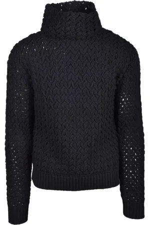 VALENTINO Strik, Herre, Sort, XL, Uld, Maglia