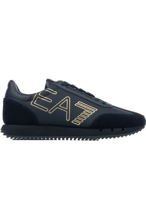EA7 Sko, Herre, Sort, 39 1/2 EU, Nylon, Afslappede Sneakers til Mænd og Kvinder