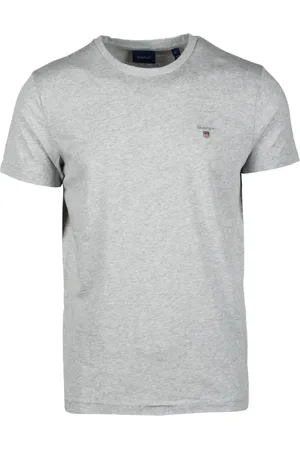 GANT Top, Herre, Grå, 2XL, Bomuld, Bomuld T-shirt