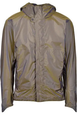 HERNO Jakke, Herre, Blå, L, Polyester, Laminar Lynlås Jakke