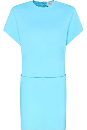 Sportmax Kjole, Dame, Blå, S, Bomuld, Blå Kjole