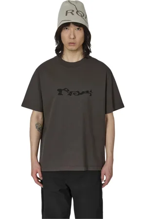 ROA Top, Herre, Sort, XL, Bomuld, Bomuld Grafisk T-shirt