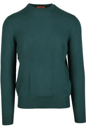 BALLANTYNE Strik, Herre, Grøn, 2XL, Bomuld, Maglia