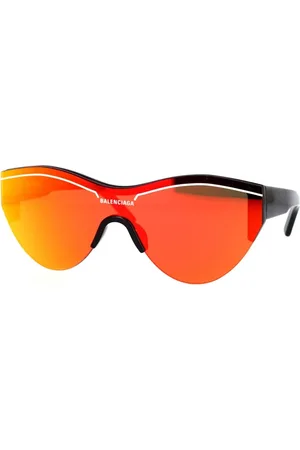 Balenciaga Tilbehør, unisex, Sort, ONE SIZE, Sporty solbriller med spejllinser