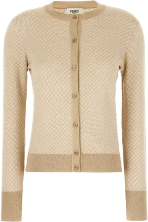Fendi Strik, Dame, , S, Uld, Stilfulde Jakker og Veste Kollektion