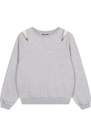 Alix the label Sweathshirts & Hoodies, Dame, Grå, M, Cut Out Sweater i Grå