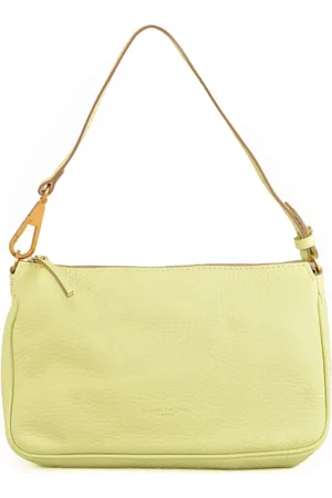 Gianni chiarini Taske, Dame, Grøn, ONE SIZE, Uld, Læder skuldertaske med lynlås lukning