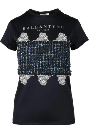 BALLANTYNE Top, Dame, Blå, S, Bomuld, Tshirt