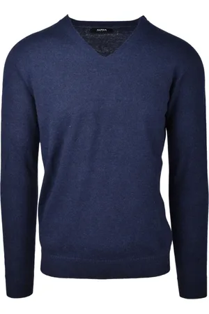 ALPHA STUDIO Strik, Herre, Blå, L, Uld, Maglia