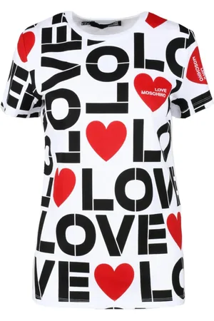Moschino Top, Dame, Flerfarvet, L, Bomuld, Tshirt