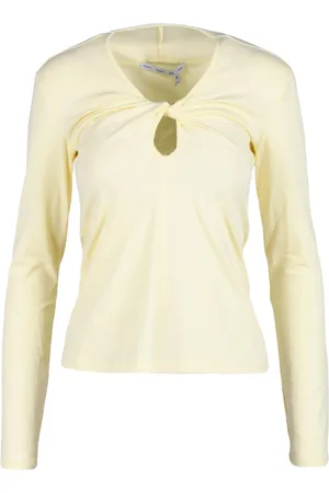 Proenza Schouler Top, Dame, Gul, M, Bomuld, Tshirt